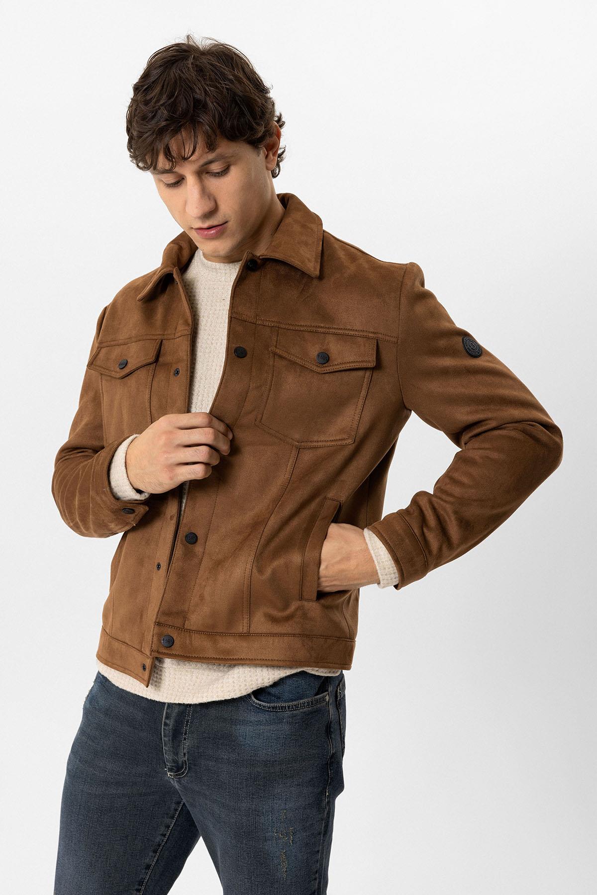 REGULAR FIT SÜET CEKET
