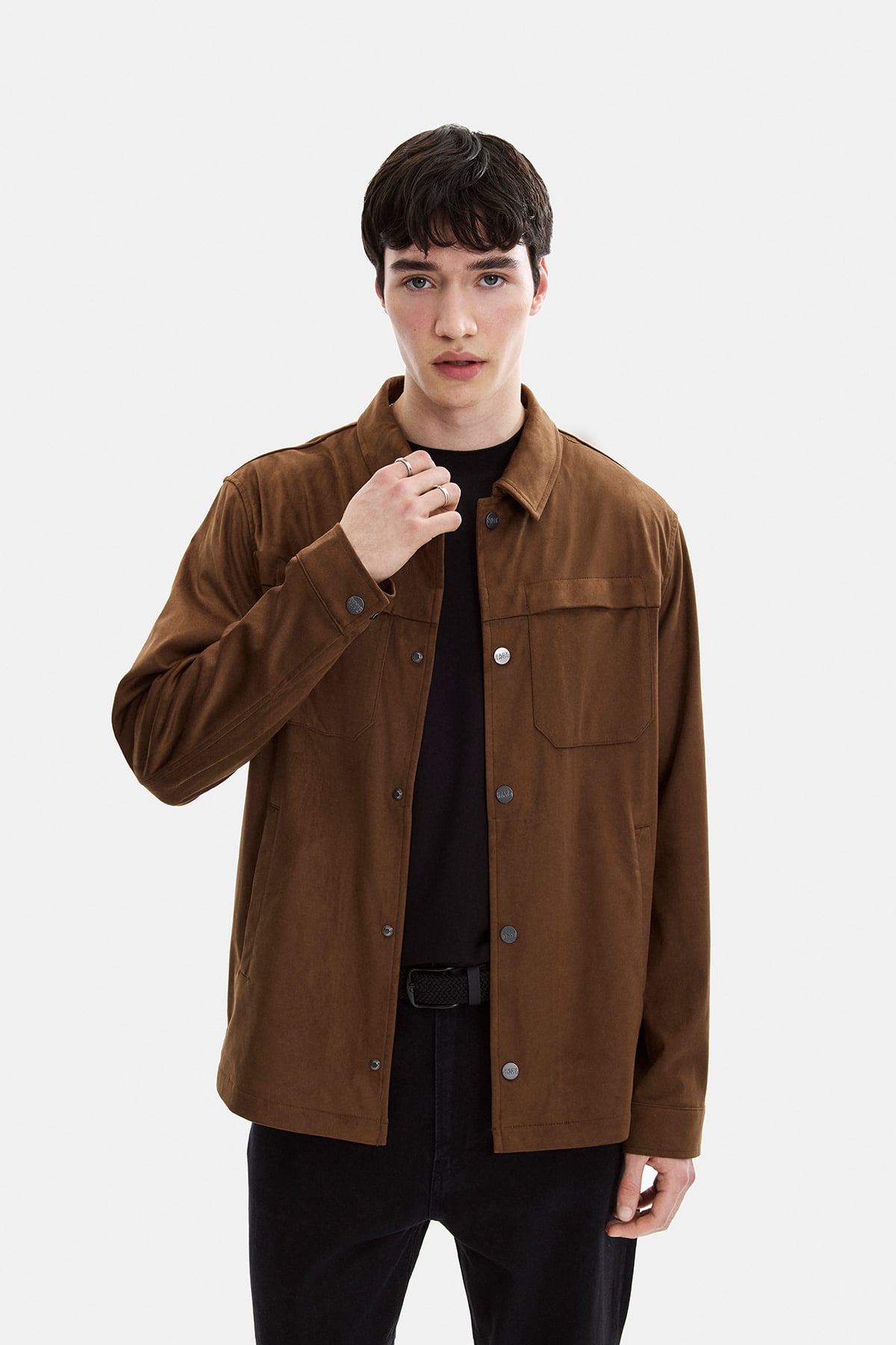 REGULAR FIT SUET CEKET