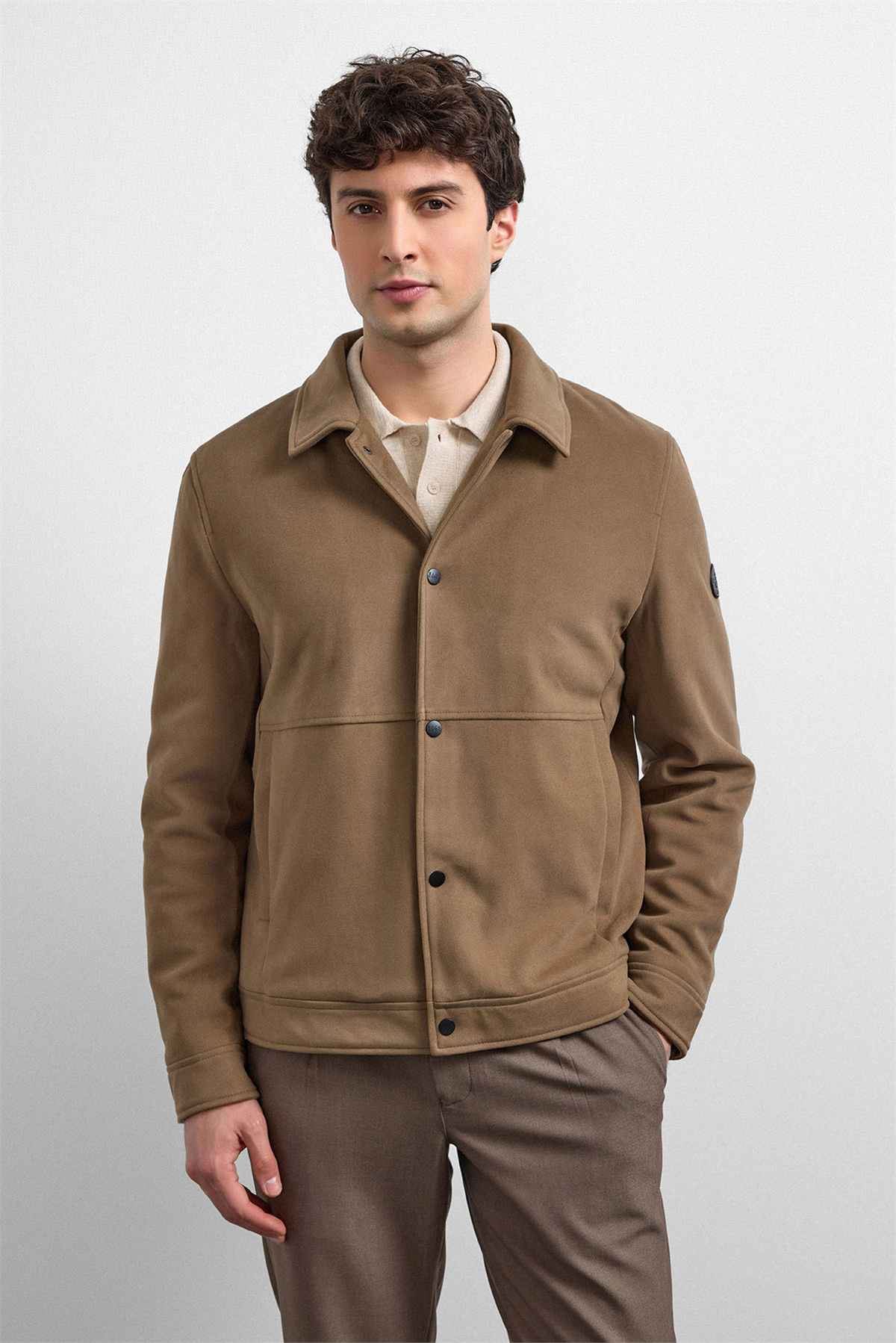 REGULAR FIT SÜET MONT