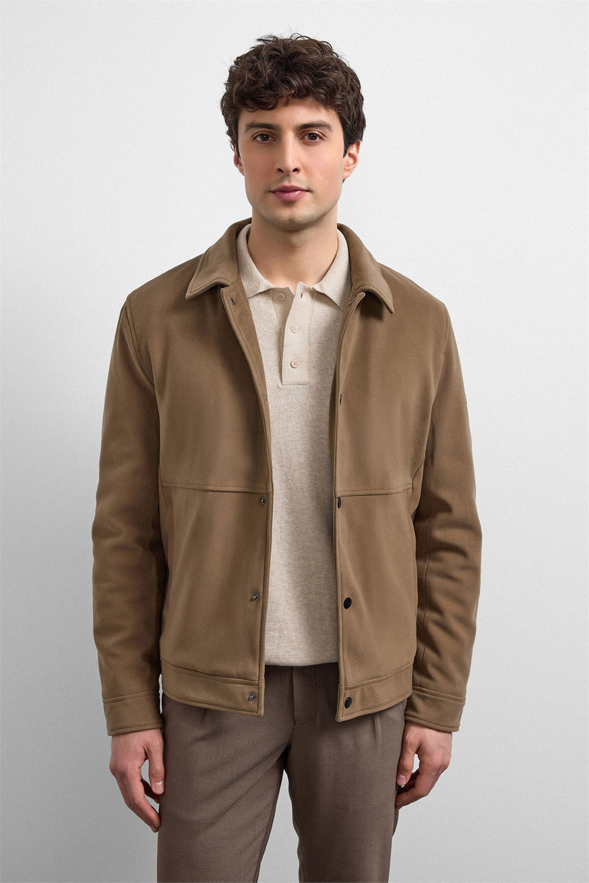 REGULAR FIT SÜET MONT
