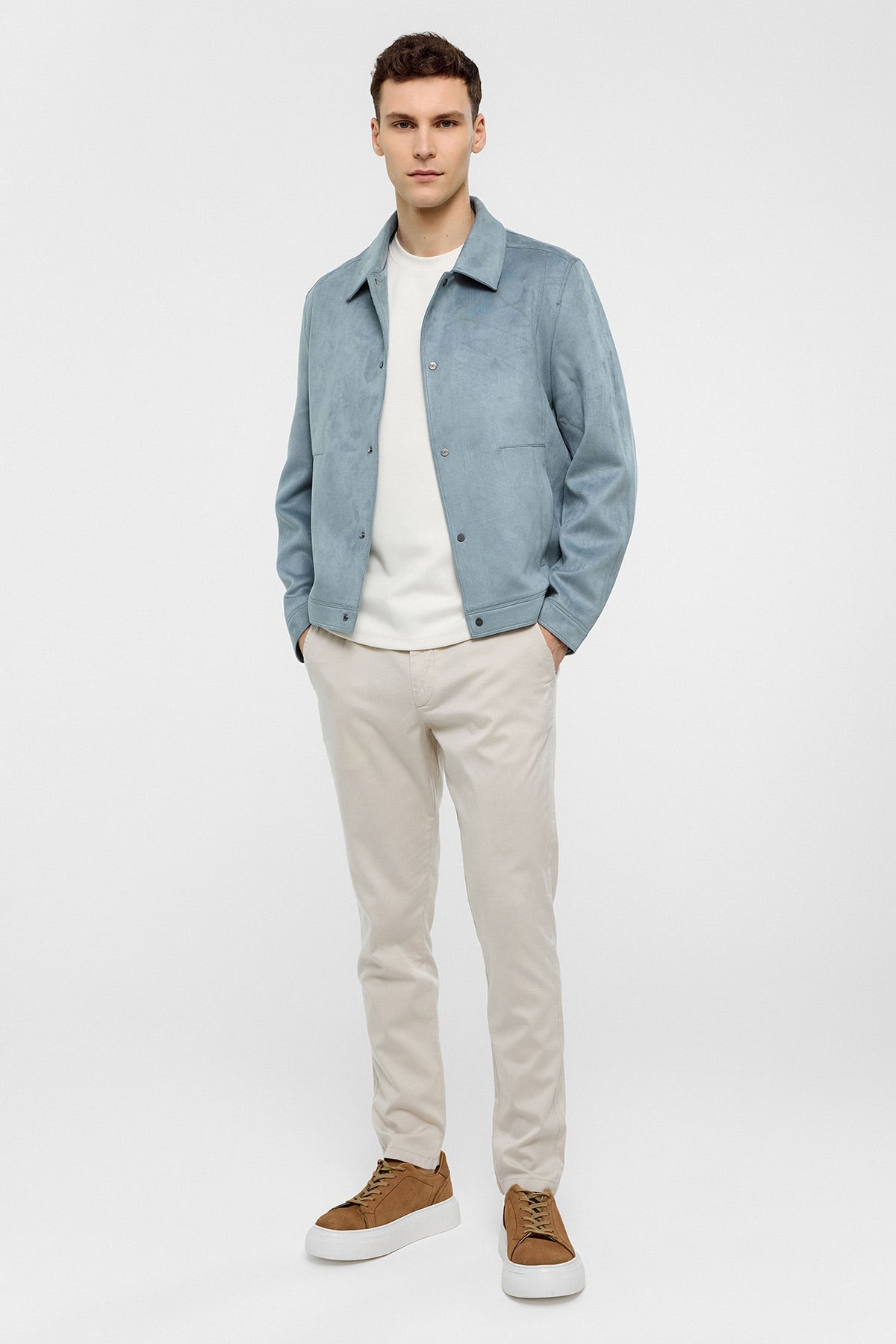 REGULAR FIT SÜET MONT