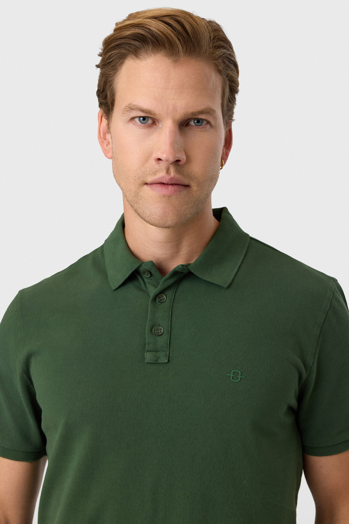 Regular Fit Yeşil Polo Yaka Tişört