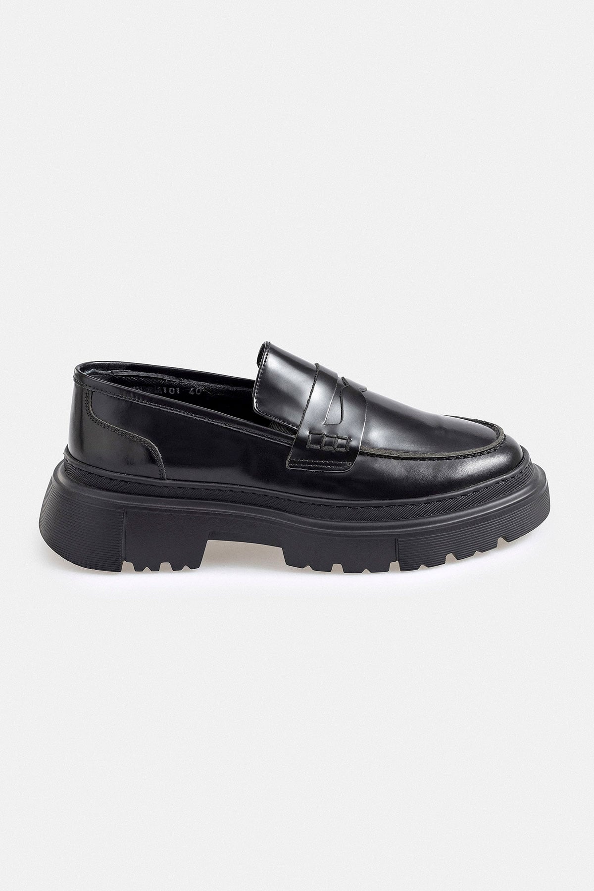 Siyah Deri Loafer