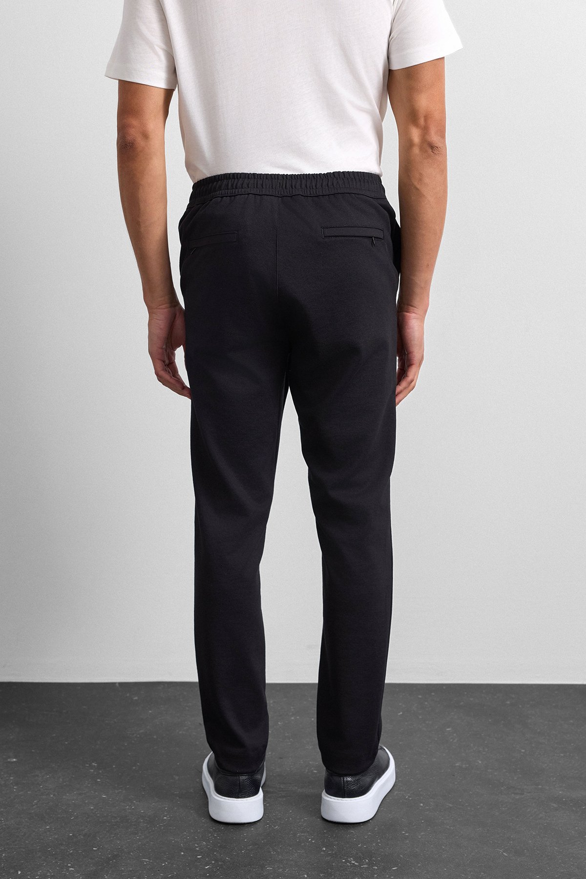 Siyah Regular Fit Örme Pike Jogger Pantolon