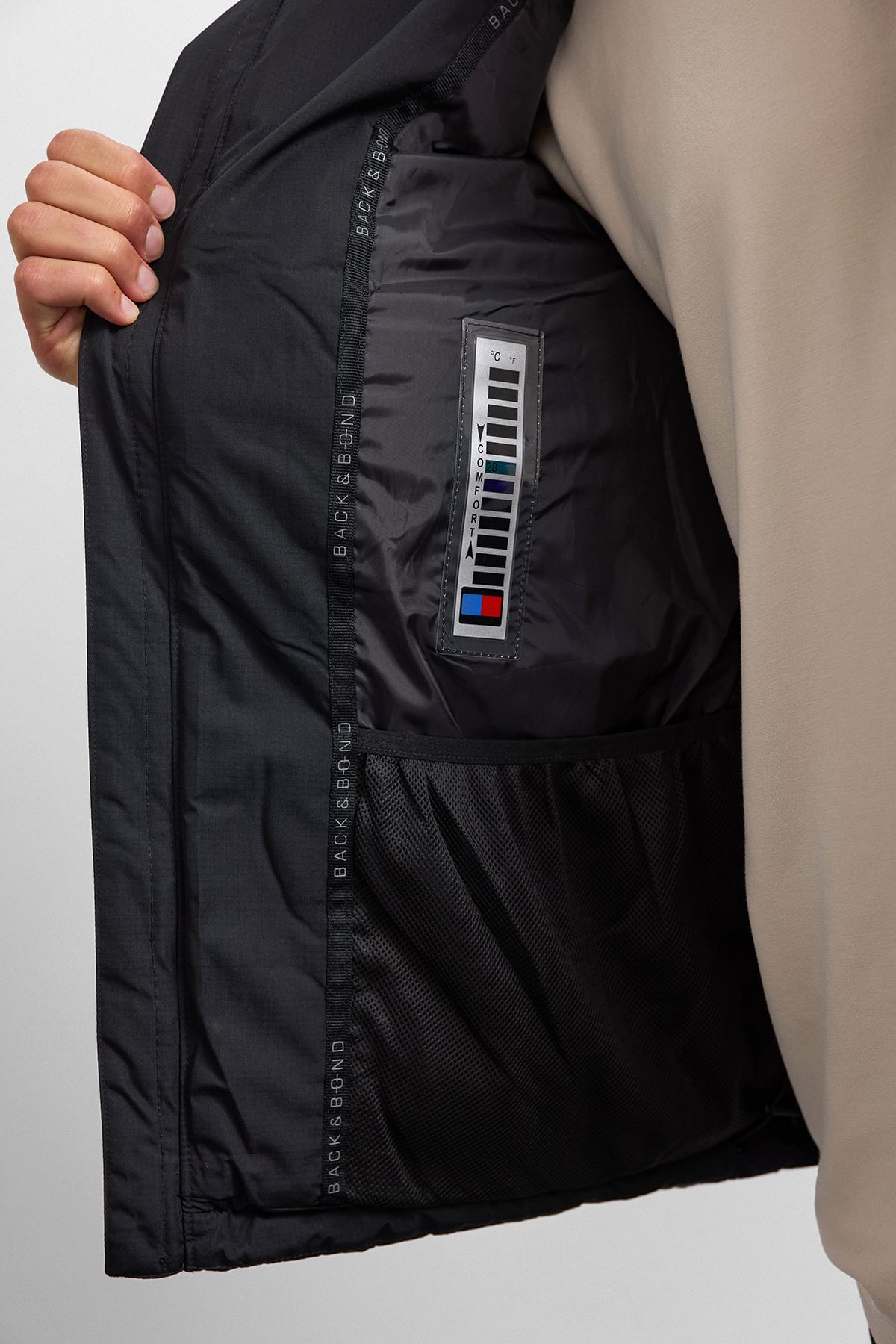 Siyah Relaxed Fit Puffer Mont