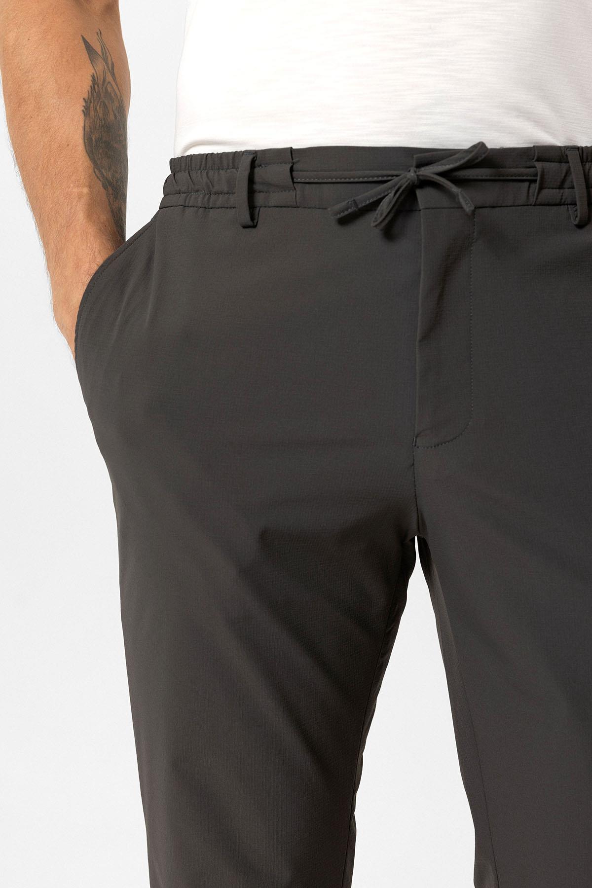 SLIM FIT BEL LASTIKLI PANTOLON