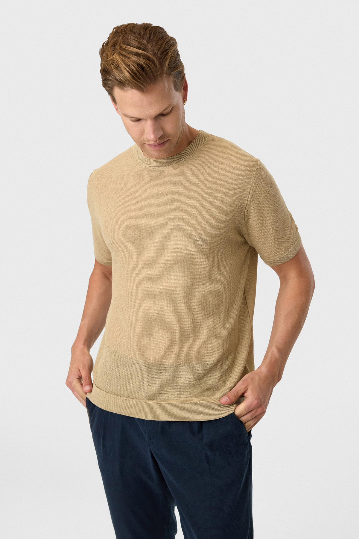 Taba Regular Fit Örme Triko