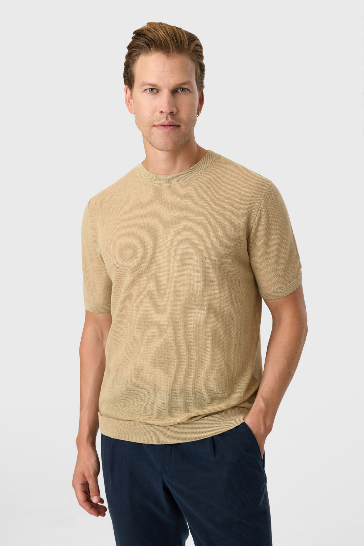 Taba Regular Fit Örme Triko