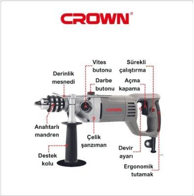 CROWN MİKSER MATKAP 1050W CT10032MatkaplarCROWNCT10032CROWN MİKSER MATKAP 1050W CT10032