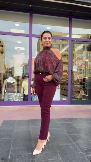 BORDO MOM JEAN KESİK PAÇA