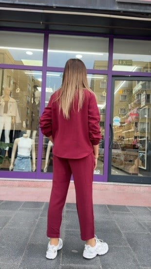 BORDO TENSEL İKİLİ TAKIM