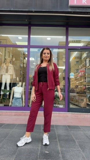 BORDO TENSEL İKİLİ TAKIM