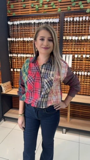ÇOK RENKLİ EKOSELİ GÖMLEK
