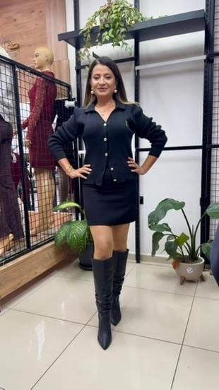 GOLD DÜĞMELİ ANTRASİT HIRKA
