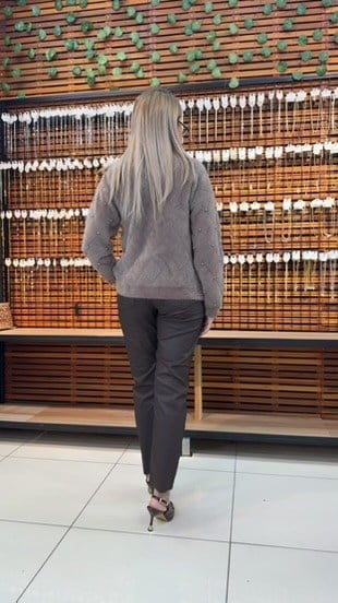 İNCİ DETAYLI VİZON ANGORA HIRKA