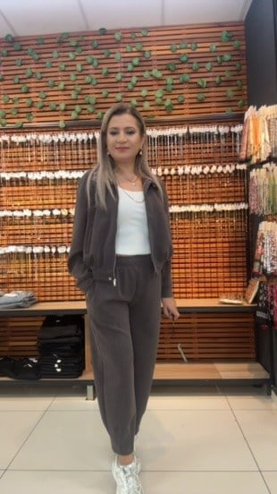KAHVE RENGİ MODAL İKİLİ TAKIM
