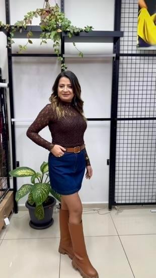 LACİVERT MİNİ KOT ETEK