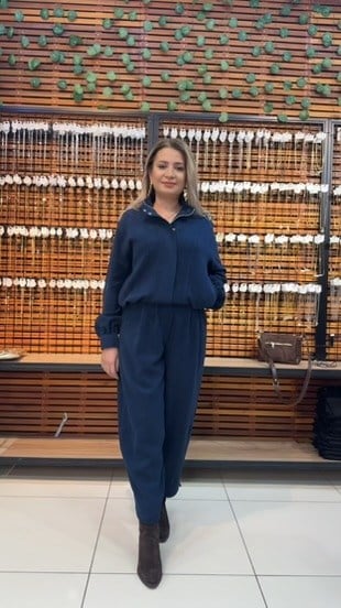 LACİVERT SELANİK KUMAŞ PANTOLON CEKET TAKIMI