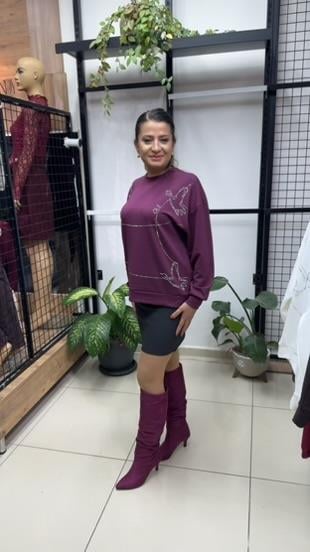 MODAL TAŞLI MÜRDÜM SWEAT