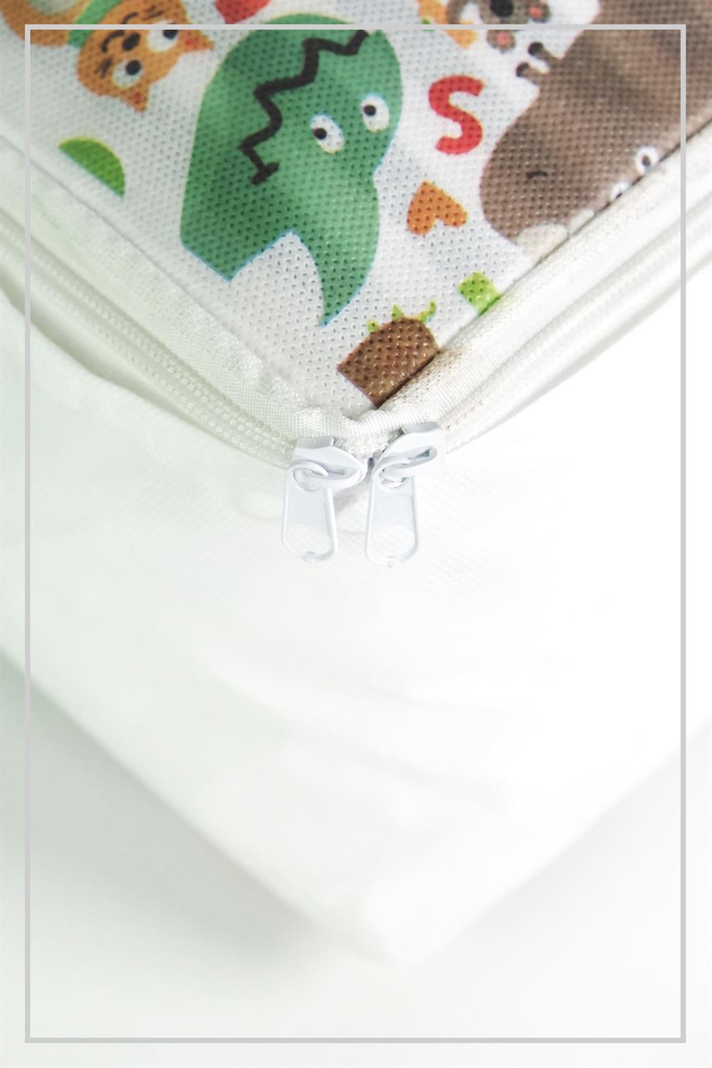 Vedsey Home Organizer 4'lü Set 50x70x25 - 50x25x20 Hayvan Baskılı Dolap İçi Ve Baza Altı Hurç
