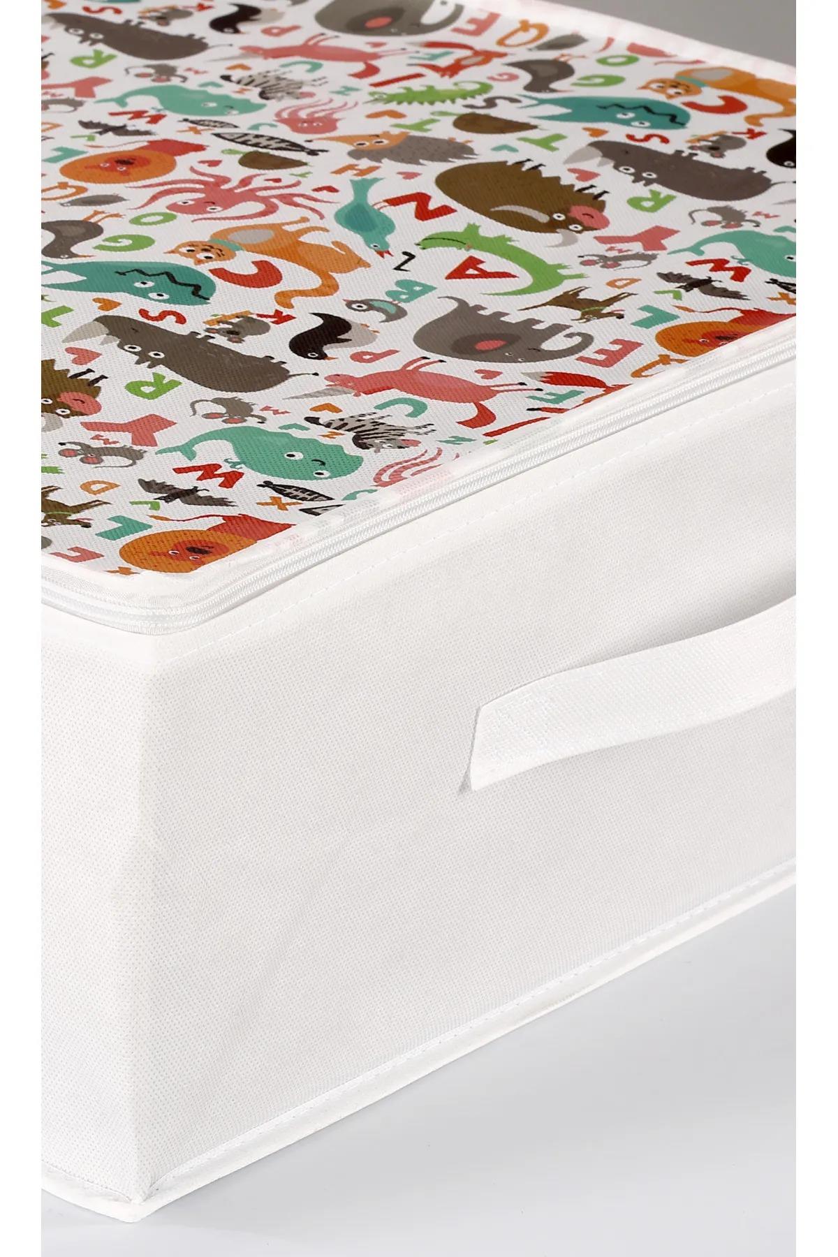 Vedsey3'lü Set 53x44x21 Cm Baza Altı & Dolap İçi Organizer, Yorgan Düzenleyici Çocuk Hurç Sevimli Desenli