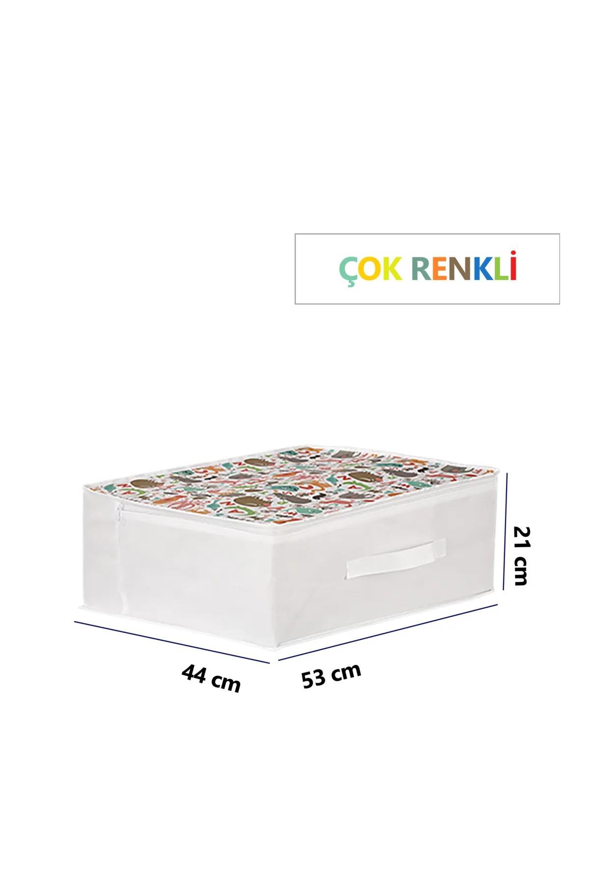 Vedsey3'lü Set 53x44x21 Cm Baza Altı & Dolap İçi Organizer, Yorgan Düzenleyici Çocuk Hurç Sevimli Desenli