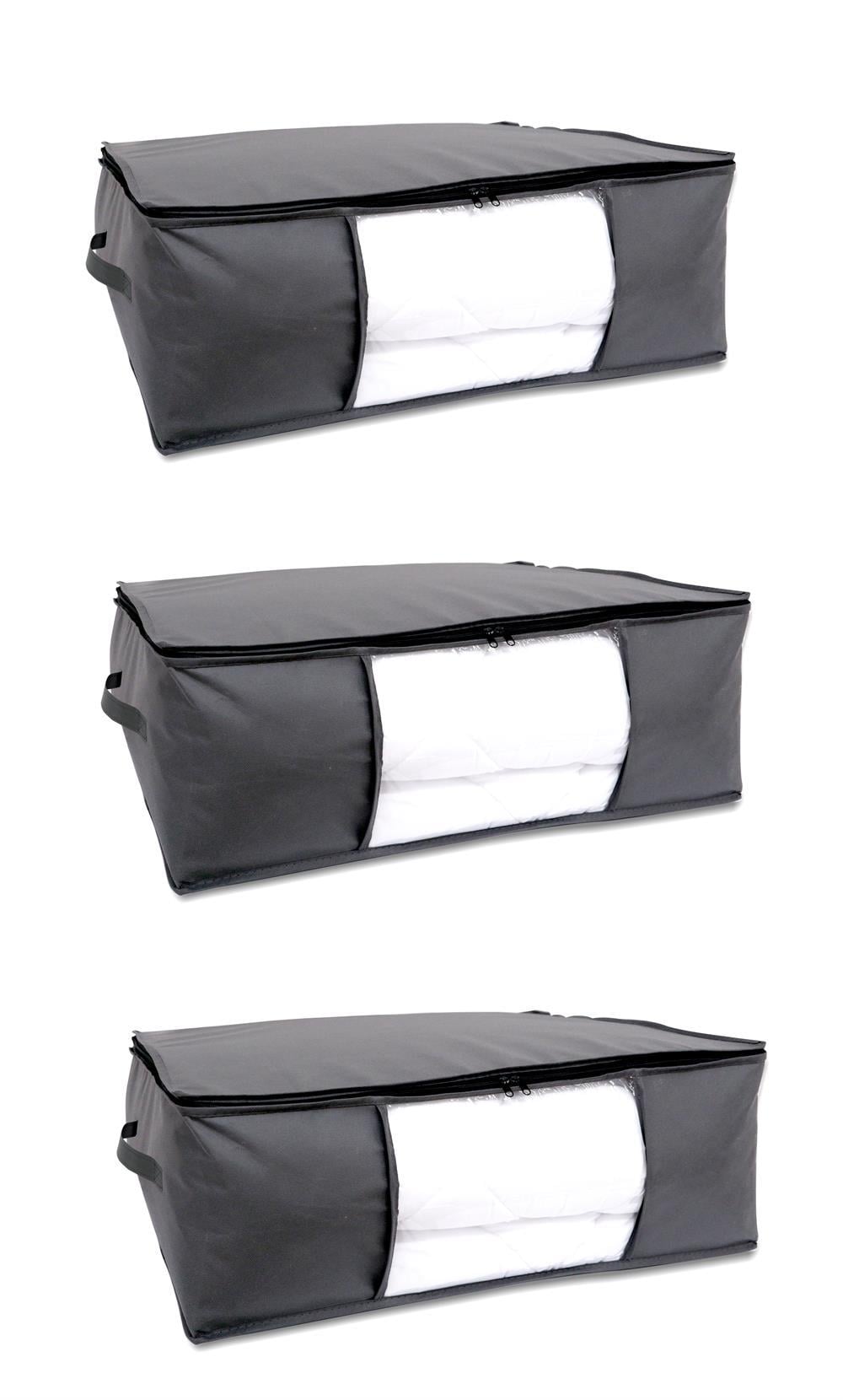 Vedsey Home Organizer3'lü Set Baza Altı Düzenleyici Pencereli Büyük Boy Hurç Antrasit Gri 70x50x25 Cm