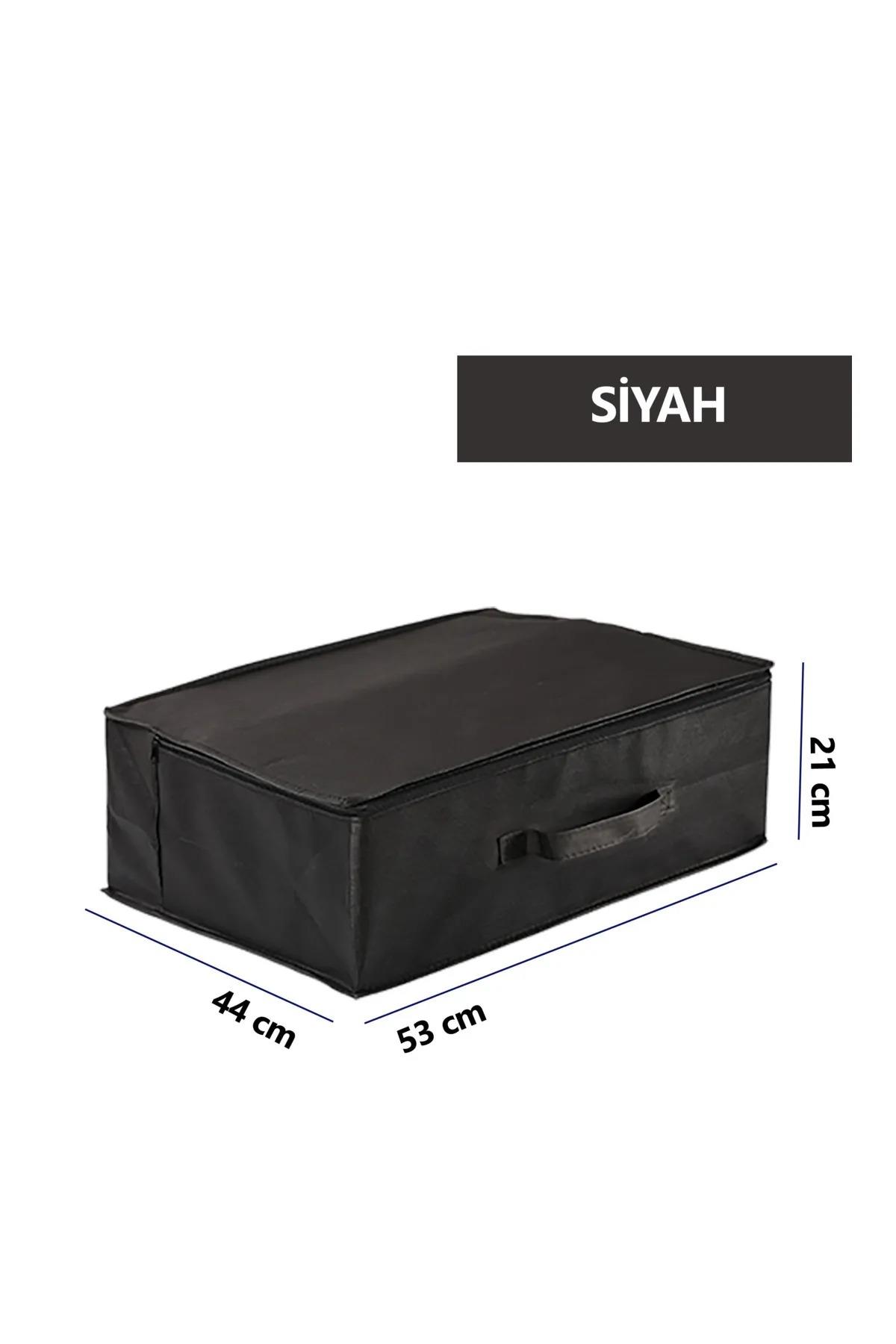 Vedsey53 x 44 x 21 Cm Baza Altı & Dolap İçi Organizer, Yorgan & Yastık Düzenleyici Hurç Siyah