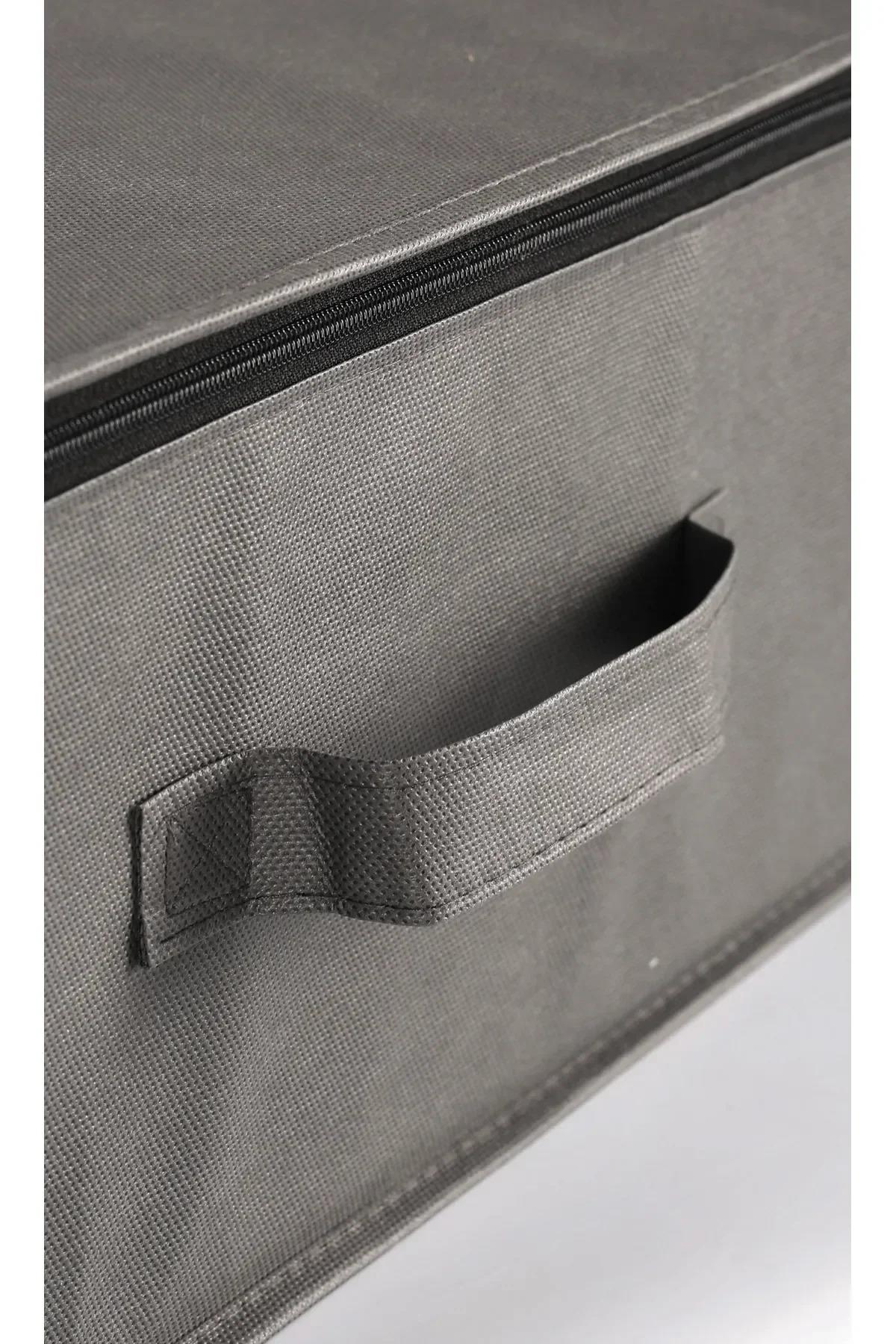 Vedsey5'li Set 53 x 44 x 21 Cm Baza Altı & Dolap İçi Organizer, Yorgan & Yastık Düzenleyici Hurç Antrasit