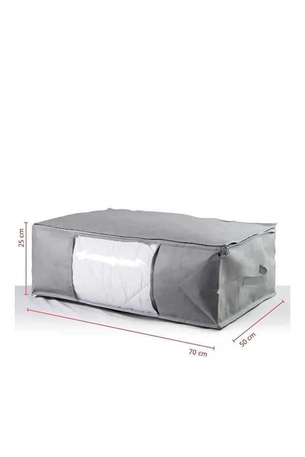 Vedsey Home Organizer5'li Set Baza Altı Düzenleyici Büyük Boy Hurç Gri 70x50x25 Cm