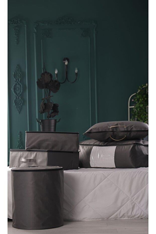 Vedsey Home Organizer5'li Yastık Düzenleyici Hurç Antrasit Gri 50x70 Cm