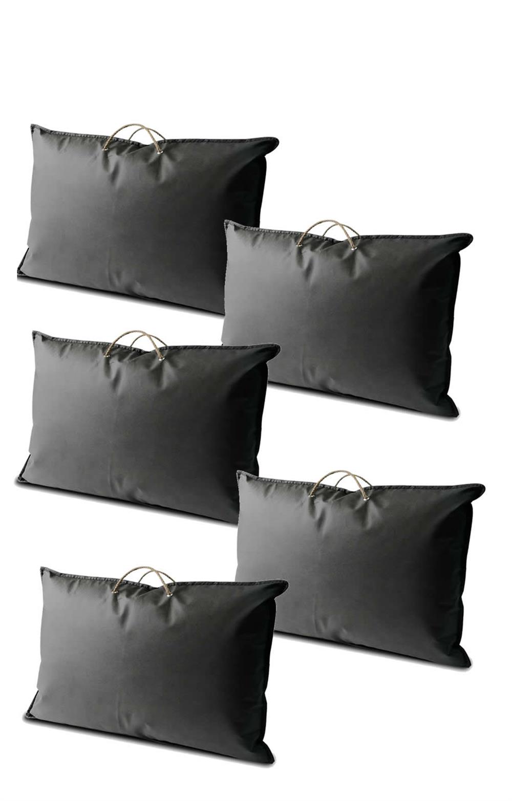 Vedsey Home Organizer5'li Yastık Düzenleyici Hurç Antrasit Siyah 50x70 Cm