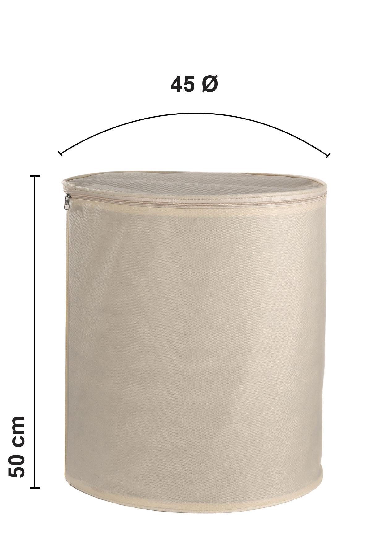 Vedsey Home OrganizerSilindir Hurç Çok Amaçlı Düzenleyici Krem 45x50 Cm