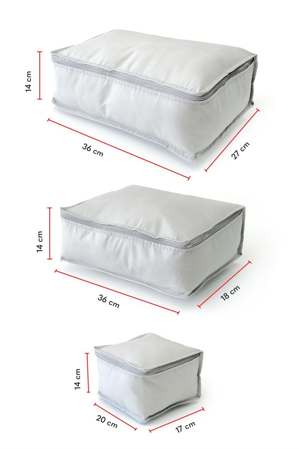 Vedsey Home OrganizerValiz Düzenleyici Set 6'lı Gri