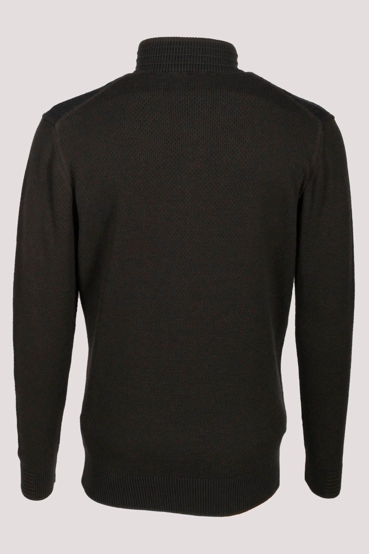  Erkek Yarım Fermuarlı Triko Slim Fit Desenli Pamuklu Knitwear NCS JEANS 3709