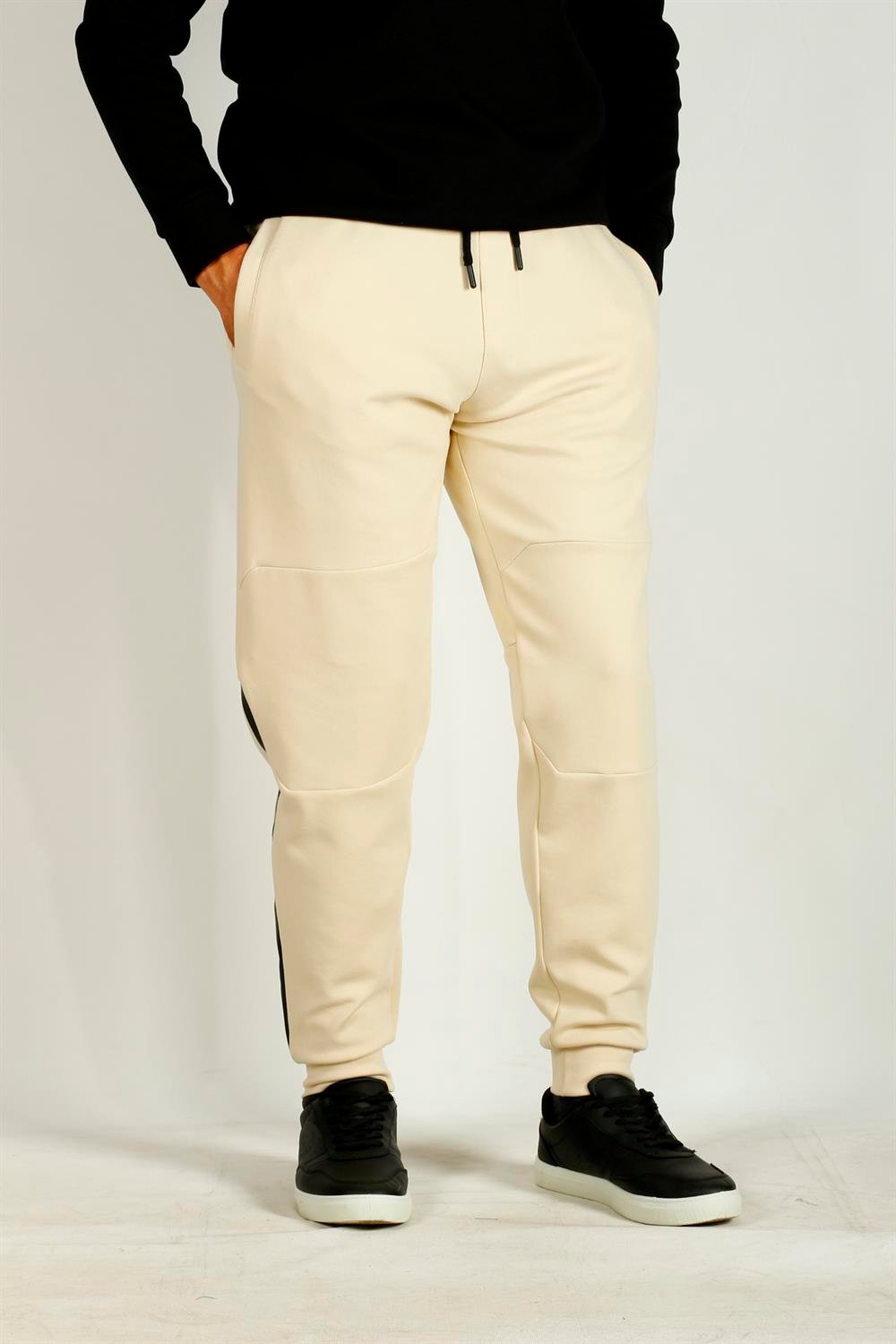 Erkek Bej Paça Lastikli Bel İp Detay Jogger Eşofman Altı NCS JEANS 1642