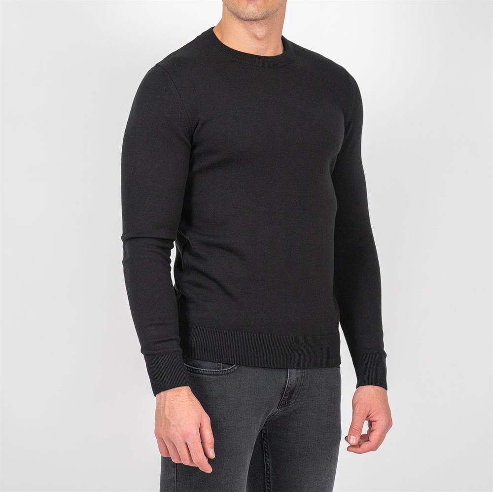 Erkek Bisiklet Yaka Triko Slim Fit Pamuklu Kazak NCS JEANS 3002