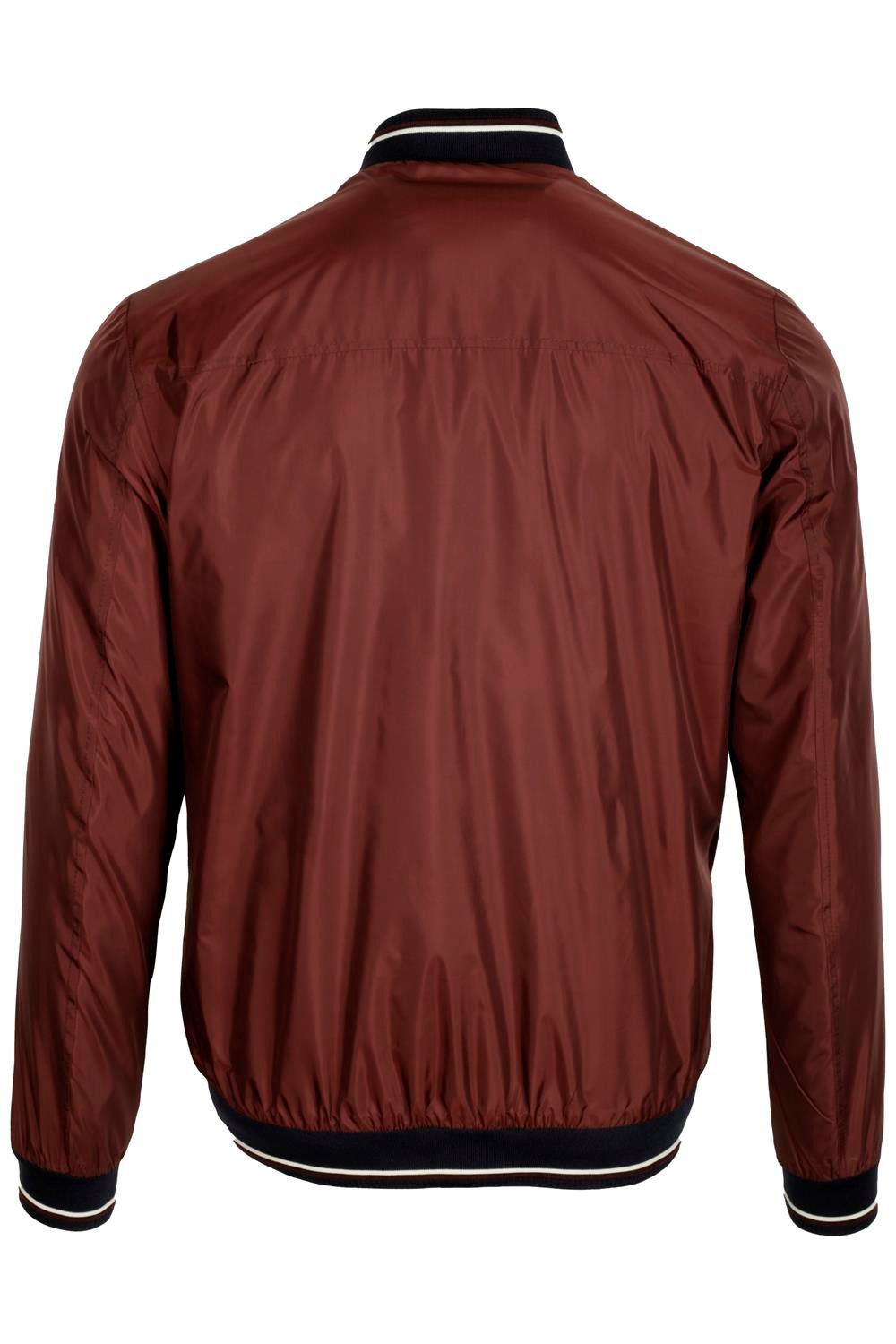 Erkek Bordo Ribanalı Slim Fit Bomber Ceket Baharlık ve Mevsimlik Jeans 4986