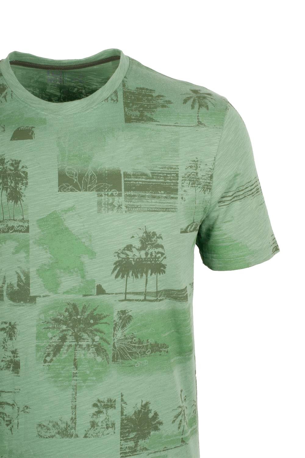 Erkek Çağla Slim Fit Baskılı Bisiklet Yaka %100 Pamuk T-shirt 1983