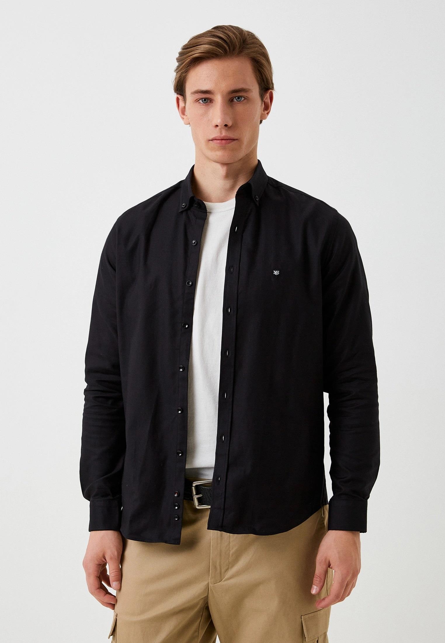 Erkek Gömlek Pamuklu Ön Pat'lı Slim Fit Düğmeli Yaka Logo Detaylı Gömlek NCS JEANS 7276