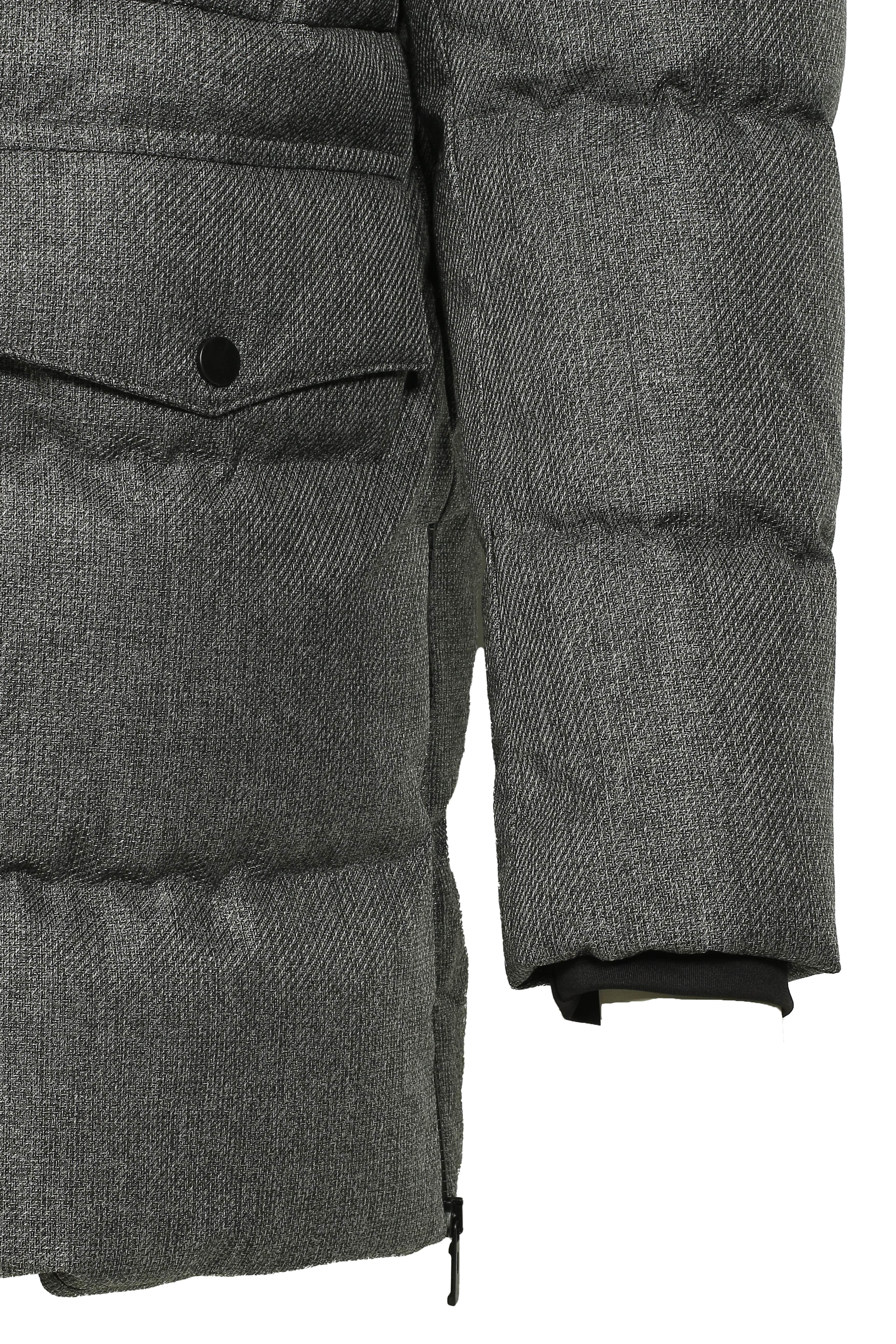 Erkek Gri Kapüşon'lu Termo Dolumlu Su ve Rüzgar İtici Slim Fit Mont NCS JEANS 4991