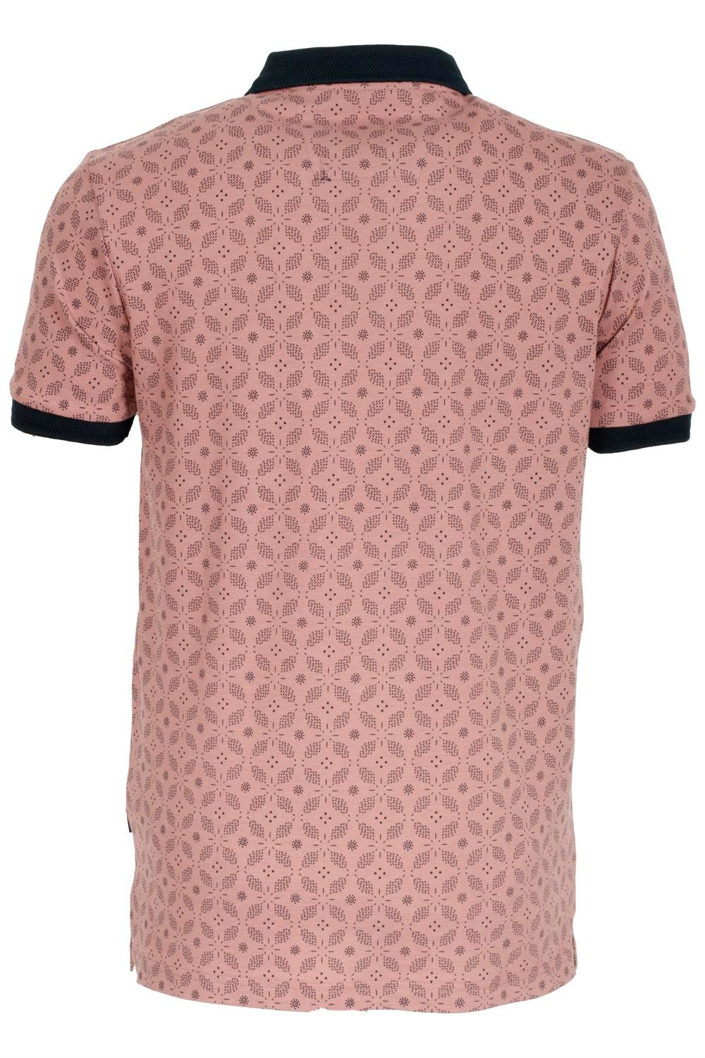 Erkek Gül Kurusu Slim Fit Polo Yaka %100 Pamuk Baskılı T-Shirt NCS JEASN 1111