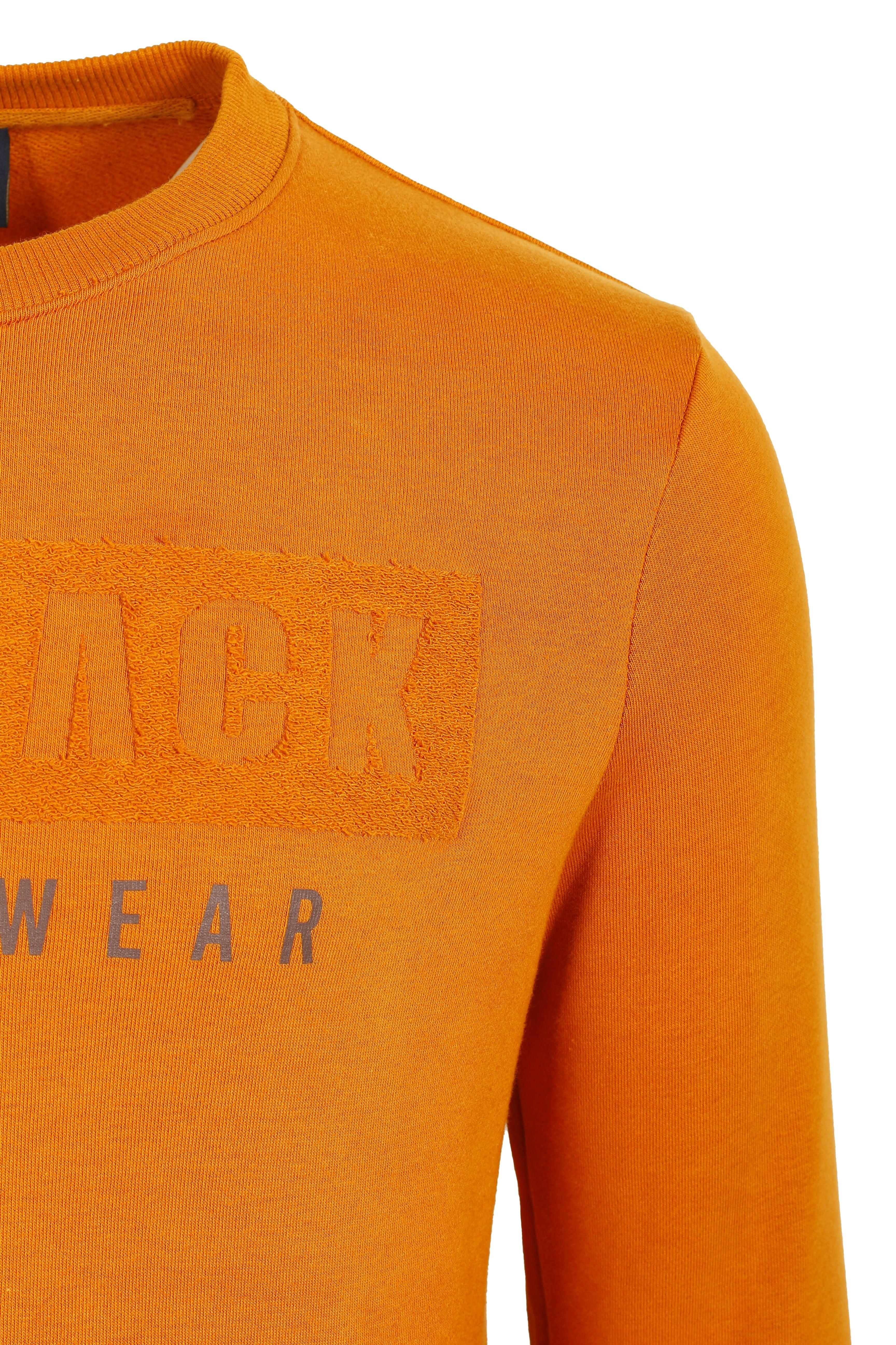 Erkek Hardal Yüksek Dokumalı Slim Fit Bisiklet Yaka Şardonlu SweatShirt NCSJEANS 1604