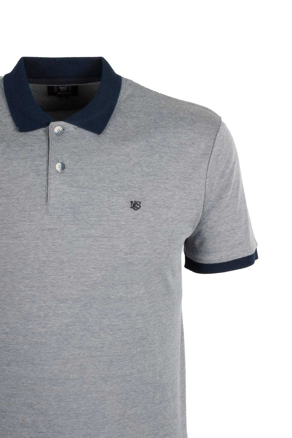 Erkek Lacivert Slim Fit Polo Yaka %100 Pamuk T-shirt Jeans 1136