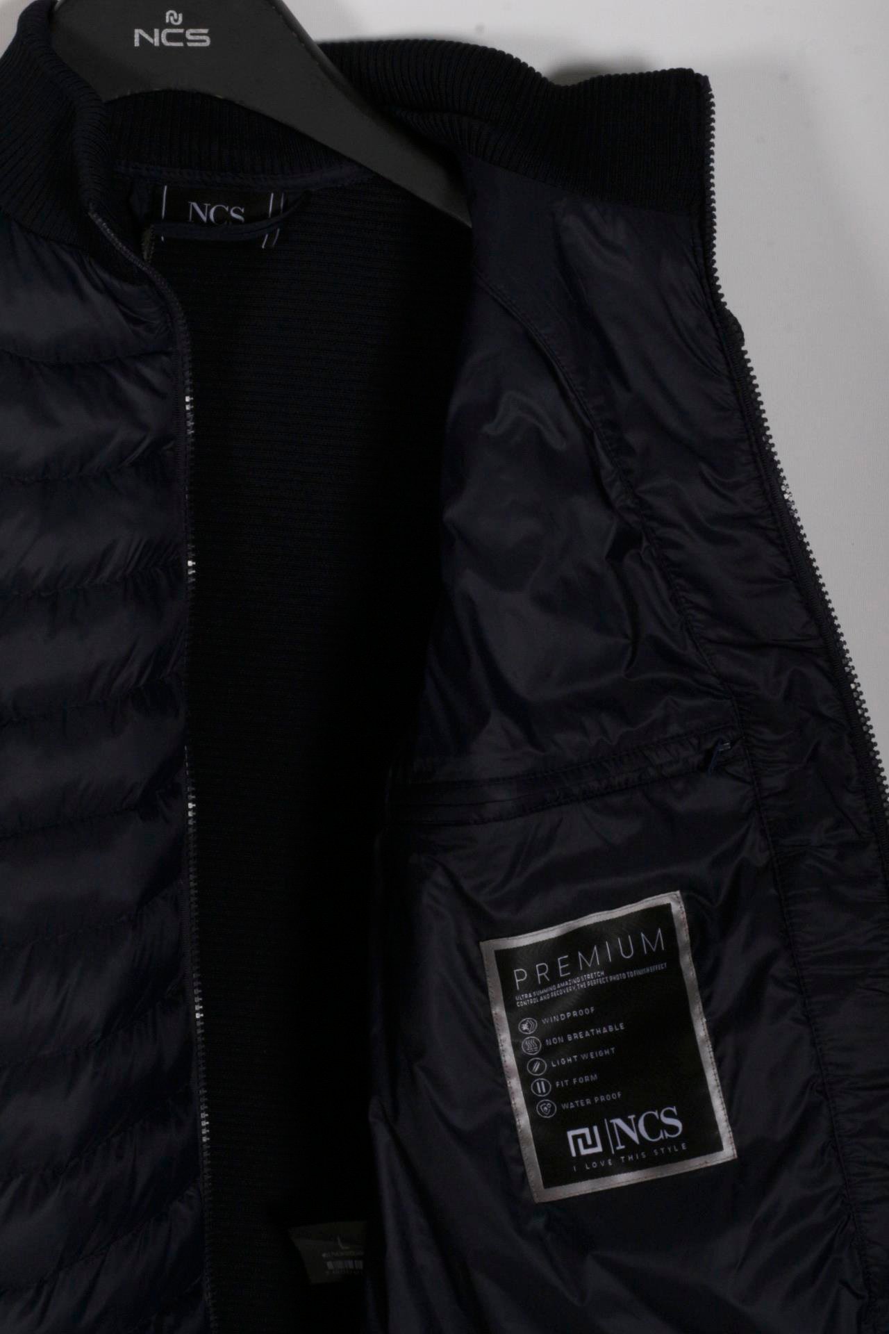 Erkek Lacivert Zırh Örme Hırka Fermuarlı Dik Yaka Slim Fit İnce Astarlı Mevsimlik Cardigan NCS JEANS 4517