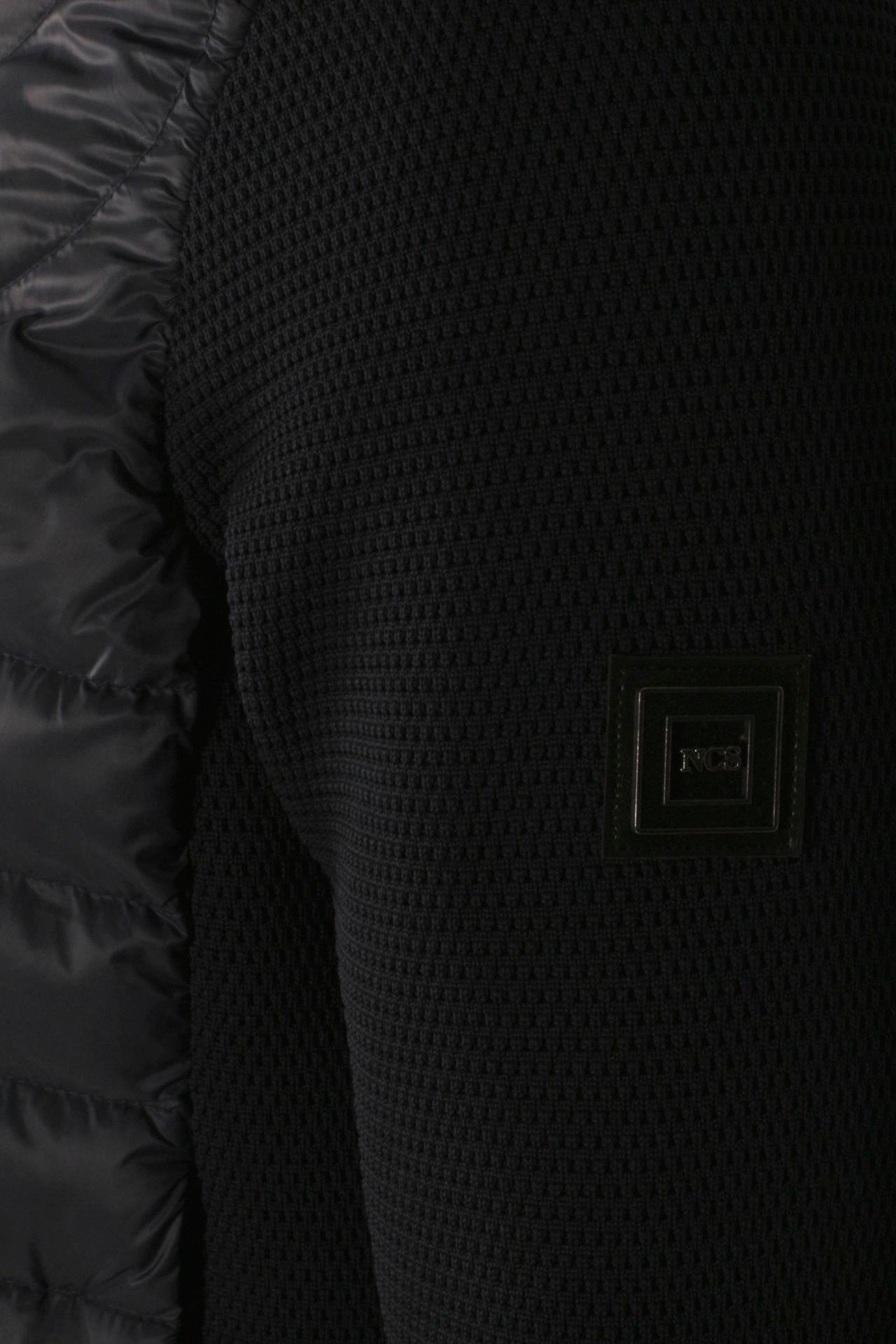 Erkek Lacivert Zırh Örme Hırka Fermuarlı Dik Yaka Slim Fit İnce Astarlı Mevsimlik Cardigan NCS JEANS 4517