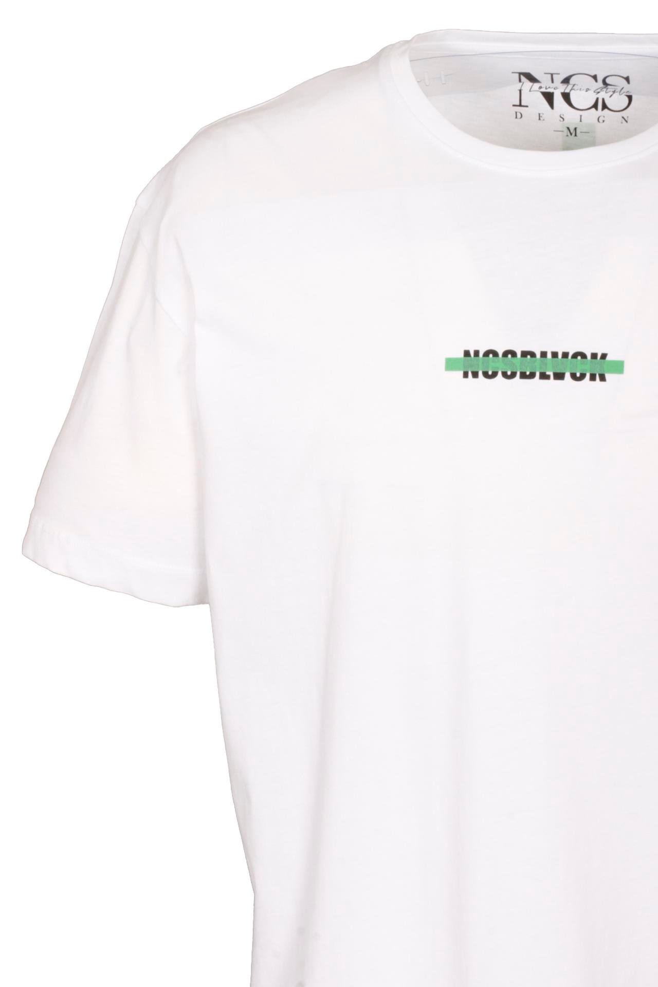 Erkek Oversize Tişört Bej Sırt Baskılı Bisiklet Yaka %100 Pamuk Slim Fit Baskılı T-shirt NCS JEANS 1190