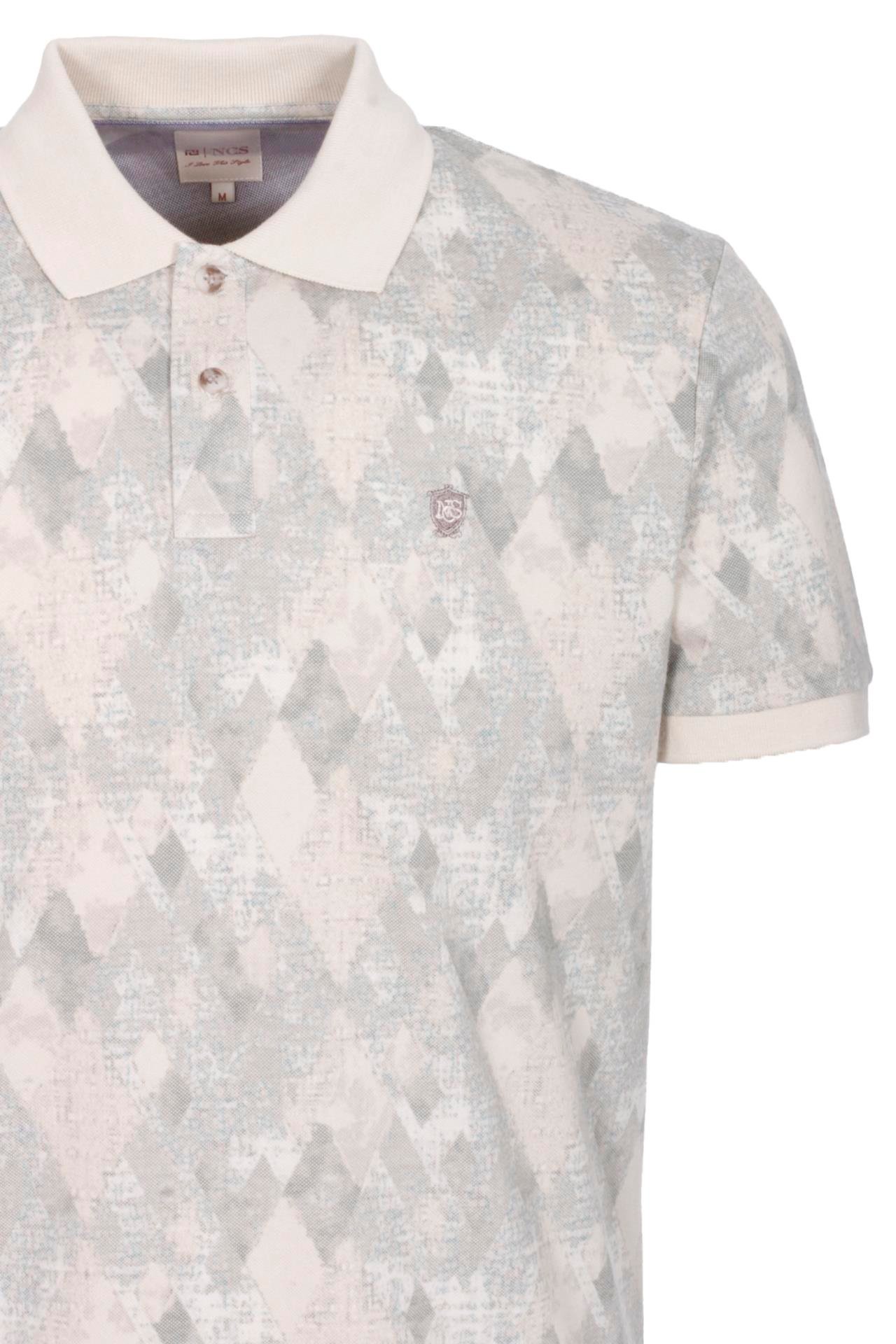 Erkek Polo Yaka Tişört Bej Slim Fit Ribanalı Kol Pamuklu Baskılı T-shirt NCS JEANS 1251