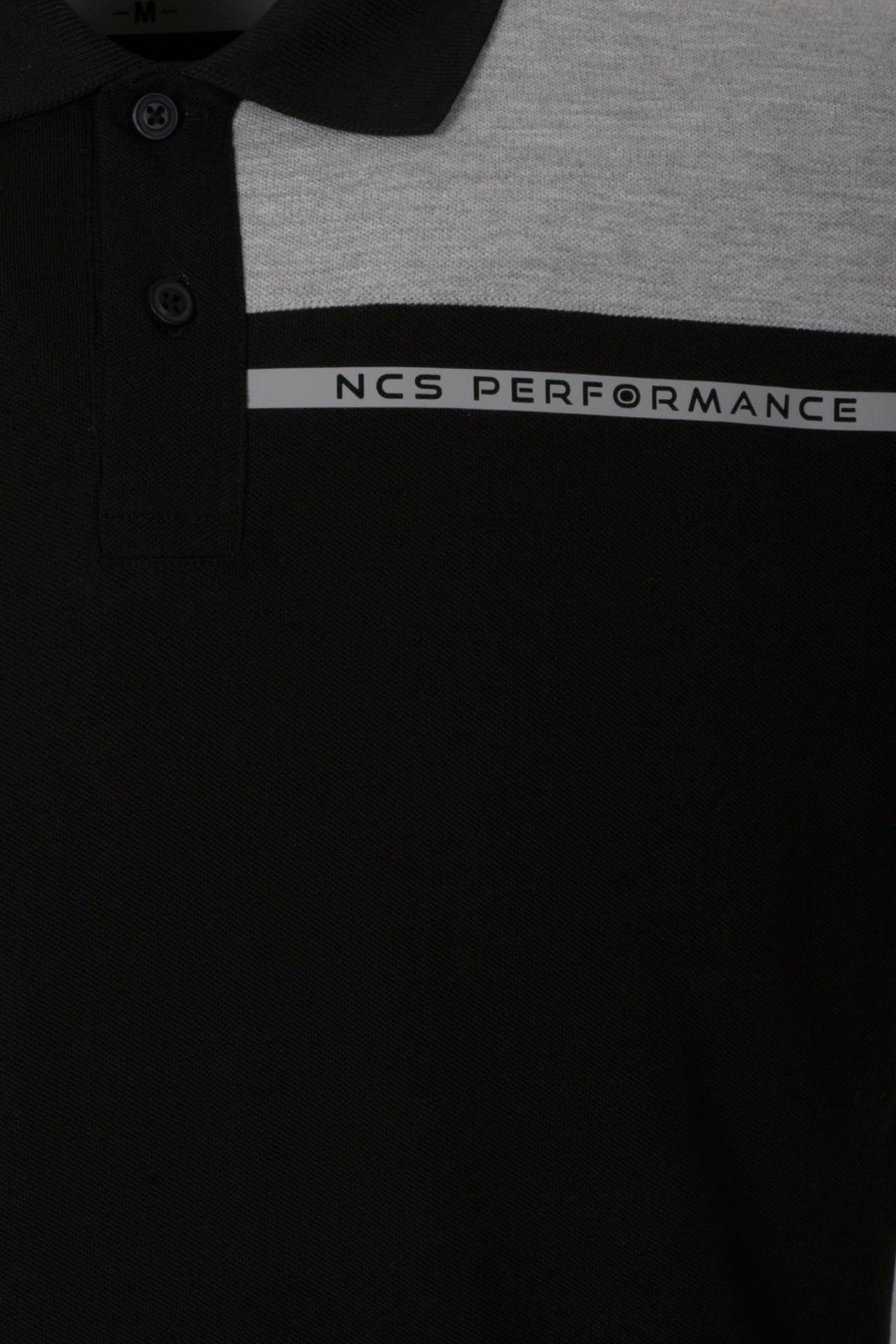 Erkek Polo Yaka Tişört Beyaz %100 Pamuk Slim Fit Ribanalı Kol T-shirt NCS JEANS 1164