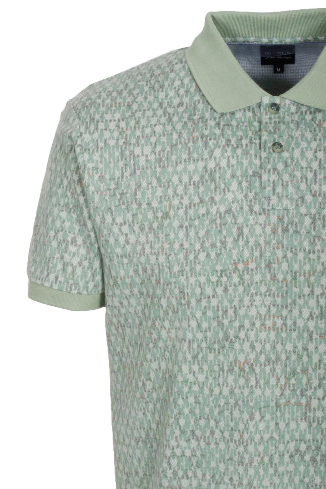 Erkek Polo Yaka Tişört Çağla Slim Fit Ribanalı Kol Pamuklu Baskılı T-shirt NCS JEANS 1253